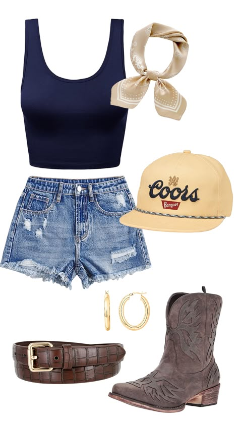 summer fashion, summer outfit, summer concert, concert fashion, trucker hat fashion, trucker hat outfit, trucker hat, cowgirl boots, cowgirl fashion, rodeo outfit, rodeo fashion, country music fesitval outfit, rock the south outfit, coors banquet outfit, morgan wallen concert outfit, koe wetzel concert outfit, hardy concert outfit, amaozn, amazon fashion, amazon finds, western chic, western fashion, texas fashion, cowgirl chic, summer cowgirl outfit, tomboy fashion, denim shorts, gold hoops, Western College Party Outfit, Coors Hat Outfit, Chilifest Outfit, Day Nashville Outfits, Country Music Festival Outfits Beach, Texas Fashion Woman Summer Outfits, Upchurch Concert Outfit, Boots In The Park Outfit, Amazon Cowgirl Outfit