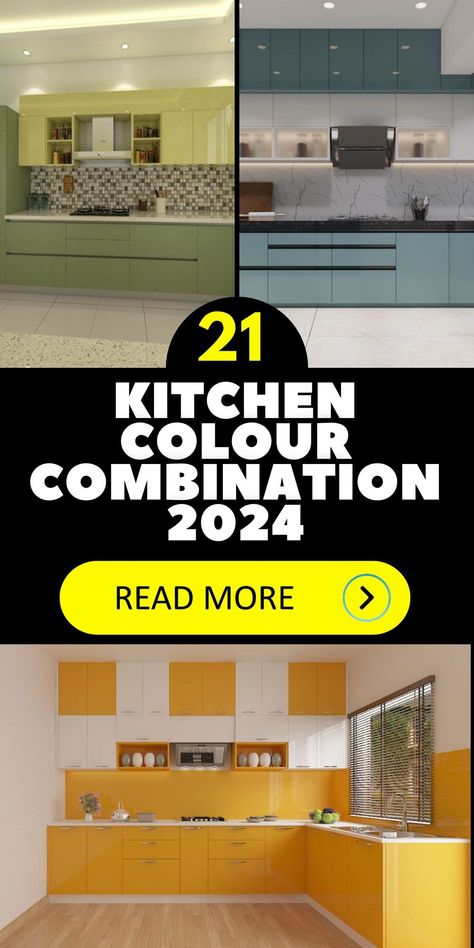 Immerse yourself in the 2024 kitchen design scene, exploring a rich palette of kitchen colour combinations that promise to redefine your cooking space. From audaciously bold to understated elegance, we have all the inspiration you need to create a stunning kitchen transformation. Red Floor Kitchen Ideas, Modern Kitchen Colours Combination, Modern Coloured Kitchen, Modern Kitchen Interiors Simple, Kichen Cabinate Design Colour, Kitchen Colour Theme Ideas, Kitchen Furniture Colour Ideas, Best Modular Kitchen Colour Combination, Kitchen Colour Design Ideas