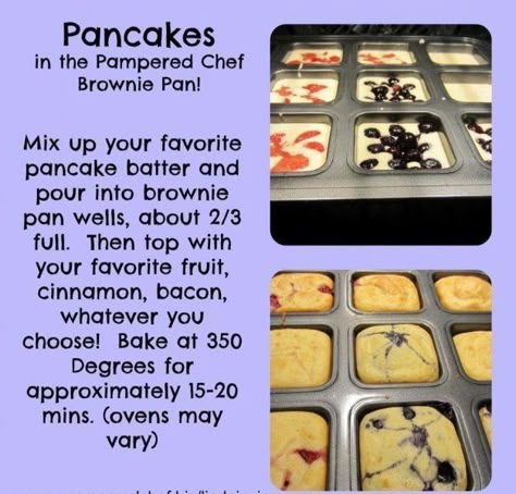 Pampered Chef Brownie Pan Recipes, Pampered Chef Brownie Pan, Muffin Pan Recipes, Pampered Chef Party, Chef Party, Pampered Chef Consultant, Pampered Chef Recipes, Brownie Pan, The Pampered Chef