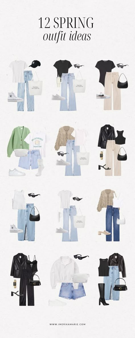 spring outfits Wardrobe Spring 2024, Outfit Ideas For Spring 2024, Ootd For School Casual, Spring Ootd 2024, Trendy Outfits Spring 2024, Clean Girl Spring Outfits, Trendy Outfits 2024 Spring, Spring 2024 Outfits Trends, Toronto Outfits Spring