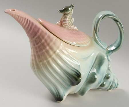 Shell Teapot, Tanah Liat, Ceramic Teapot, Teapots And Cups, Pot Lids, Tee Set, Chocolate Pots, Tea Pot Set, An Animal