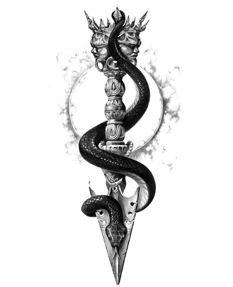 Tattoo Design For Hand, Tier Tattoo, Surreal Tattoo, Full Sleeve Tattoo Design, Snake Tattoo Design, Creepy Tattoos, Greek Tattoos, Tattoo Style Drawings, Dark Art Tattoo