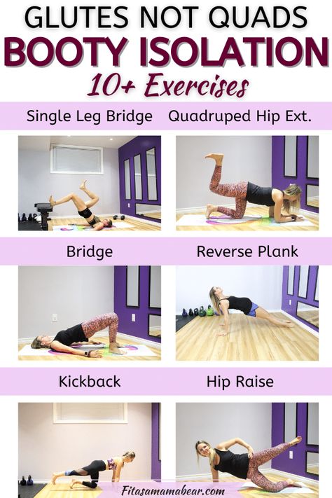 Glutes Without Weights, Glute Isolation Exercises, Lower Glutes, Hip Extension Exercise, Glute Isolation, Isolation Exercises, Glute Training, Glute Activation Exercises, Grow Your Glutes