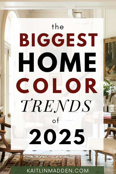 home decor color trends for 2025 Burgundy Tan Color Palette, Trend Paint Colors 2023, Entry Color Ideas, Sunroom Ideas Paint Wall Colors, Candlelight Paint Color, Current Color Trends, Interior House Color Palette, Paint Sample Art Wall Color Swatches, Landing Paint Colours