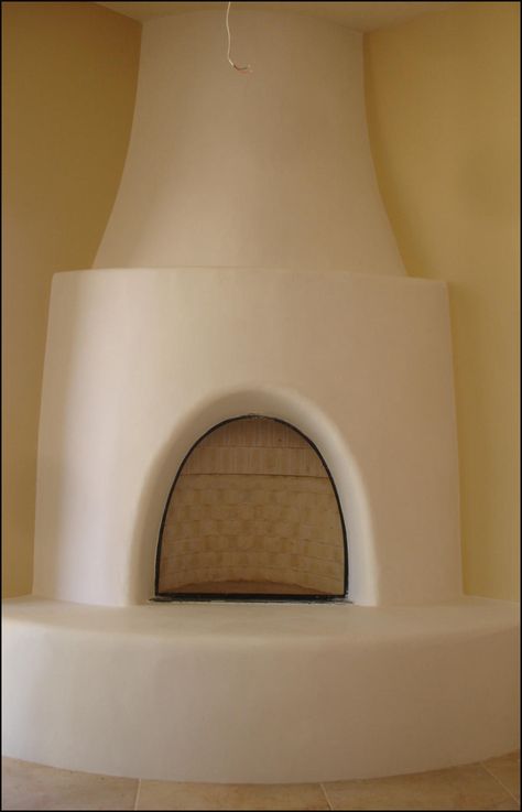 Santa Fe Fireplace, Mexican Fireplace, Santa Fe Style Decor, Adobe Fireplace, Santa Fe Decor, Fireplace Gallery, Stucco Fireplace, Kiva Fireplace, Santa Fe Home