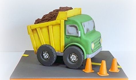 SugarEd Productions Online Classes Bulldozer Cake, Dump Truck Cake, Dump Truck Cakes, Bus Cake, Carved Cakes, Piping Buttercream, Cake Pop Tutorial, Professional Cakes, Fondant Flower Cake