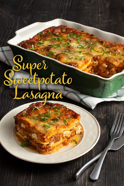 Sweet Potatoe Lasagna, Potatoe Lasagna, Sweet Potato Lasagna Recipe, Substitute For Pasta, Sweet Potato Lasagna, Lasagna With Cottage Cheese, Potato Lasagna, Sausage Lasagna, Vegetarian Lasagna