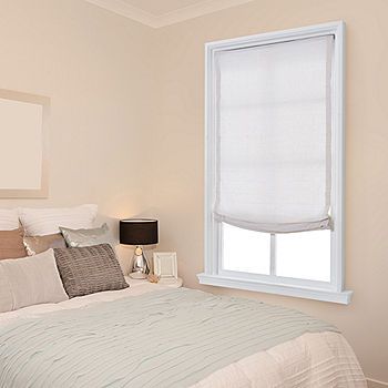 JCPenney Home Relaxed Cordless Light-Filtering Roman Shade - JCPenney Blackout Roman Shades, Grey Roller Blinds, Relaxed Roman Shade, Cordless Roman Shades, Modern Blinds, Diy Window Treatments, Living Room Blinds, Bedroom Blinds, Outdoor Blinds