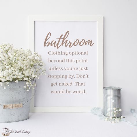 12 Free Printable Bathroom Humor Prints - The Birch Cottage Little Bathroom, Bathroom Quotes Funny, Funny Selfie Quotes, Funny Birthday Meme, Snoopy Birthday, Bathroom Quotes, Bathroom Printables, Bathroom Rules, Circuit Ideas