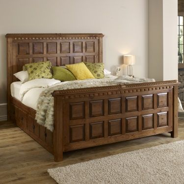 Looking For a Solid Wood Bed? | Handmade Wooden Beds UK Wooden King Size Bed, Beautiful Bed Designs, Bed Designs With Storage, Aesthetic Bedroom Decor, Wood Bed Design, Wooden Bed Design, Bed Design Modern, Traditional Bed, Bedroom Bed Design