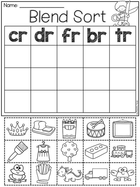 Blends Worksheets Kindergarten, R Blends Worksheets, Blends Kindergarten, Blending Activities, Consonant Blends Worksheets, Beginning Blends, R Blends, Fun Kid Activities, Blends Activities