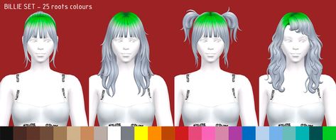 BILLIE EILISH HAIR SET - EXTRA CONTENT | Daylife Sims Sims 4 Cc Billie Eilish Hair, Billie Eilish Sims 4, Billie Eilish Sims 4 Cc, Sims 4 Billie Eilish Cc, Sims 4 Cc Billie Eilish, Sims 4 Billie Eilish, Billie Eilish Hair, Daylife Sims, Sims 4 Patreon