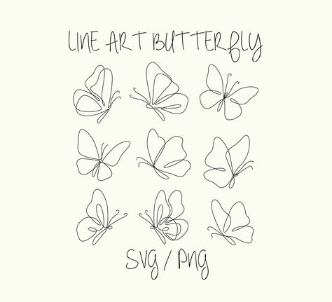 Small Tattoos Butterflies, Boho Butterfly Tattoo, Line Art Butterfly Tattoo, Butterfly Tattoo Line Art, Butterfly Infinity Tattoo, One Line Butterfly Tattoo, Pretty Line Art, Line Art Butterflies, Tattoo Grandma