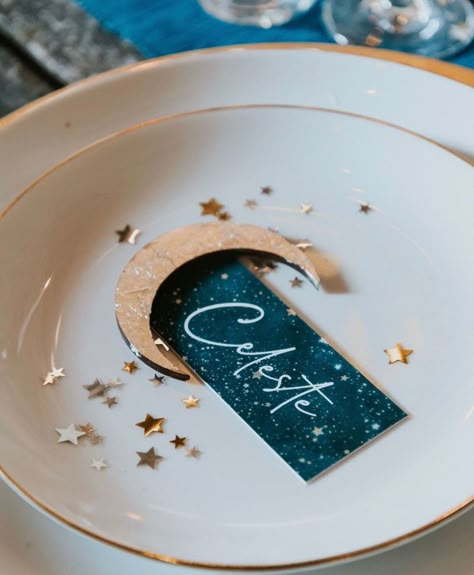 Starry Night Dinner Party, Celestial Dinner Party, Acotar Birthday, Astrology Party, Star Themed Wedding, Celestial Wedding Theme, Moon Cookies, Aries Birthday, Moon Wedding