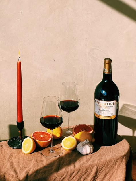 Wine Glass Still Life Photography, Wine Winter Aesthetic, Natural Wine Photography, Red Still Life Photography, Italian Wine Aesthetic, Creative Wine Photography, Wine Bottles Photography, Wine Still Life Photography, Vintage Wine Aesthetic