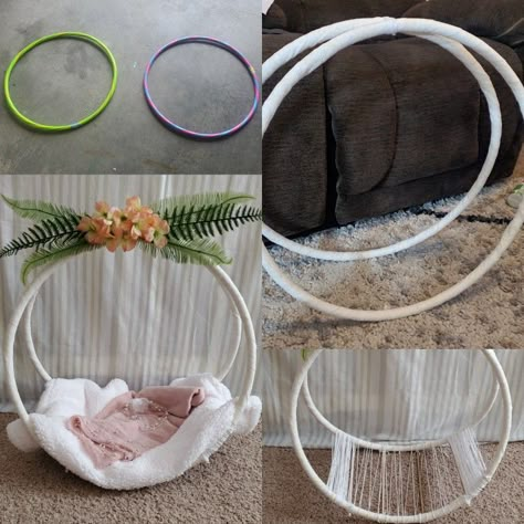 Flower Hoop Photography Prop, Photography Packages Ideas, Diy Infant Photography Props, Wooden Photo Props, Newborn Ideas Diy Projects, Diy Photo Shoot Props, Floral Hoop Photography Prop, Dollar Tree Photography Props, Diy Photoshoot Props Ideas