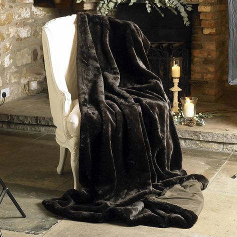 LUSH Brown Blanket, Blanket Black, Fur Blanket, Fur Throw, Sheepskin Rug, White Fur, French House, Coffee Bean, Sofa Throw