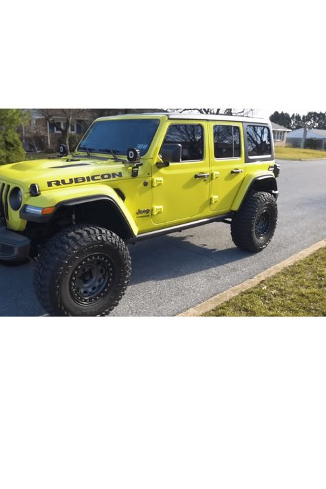 Jeep Wrangler on 37-inch tires is an ideal choice for off-roading enthusiasts seeking superior traction and ground clearance. With its larger tire size, the Wrangler can conquer rugged terrains, obstacles, and even deep mud or snow with ease. Jeep Jlu Rubicon, Jeep Wrangler 35 Inch Tires, 2 Door Rubicon Jeep, Bronze Wheels Jeep, Jeep Monster Truck, Tire Size, Off Roading, Tyre Size, Jeep Wrangler