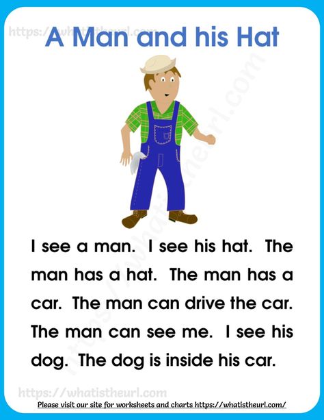 This printable document contains 5 different reading passages for kindergarten kids.  The titles are “A dog and a Ball”, “A Man and his Hat”, “Good Friends”, “Three Good Apples” and “Three Little Birds” Short Passage For Kindergarten, Reading Practice Worksheets Kindergarten, Reading Passage For Kindergarten, Practice Reading For Kindergarten, Short Readings For Kids, Short Story For Kindergarten, Phonic Reading For Kids, Reading Materials For Kindergarten, English Reading For Beginners