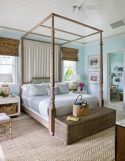 Beachy Bedrooms, Tom Scheerer, Nice Bedrooms, Soothing Bedroom, Canopy Bed Curtains, Dream Bedrooms, Trying New Things, Homes Around The World, Harbour Island