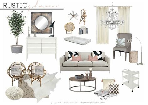 Decorating with Style ~ Rustic Glam Rustic Glam Living Room, Rustic Glam Decor, Glam Living, Glam Living Room, Rustic Glam, Modern Glam, Glam Decor, Glam Style, Rustic Living