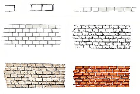 How To Draw Bricks Wall In 7 Easy Steps 1 How To Draw A Brick Wall Step By Step, How To Draw Bricks, Draw Bricks, Brick Wall Drawing, Lol Coloring Pages, Bricks Wall, Lol Coloring, Cracked Wall, Building Drawing