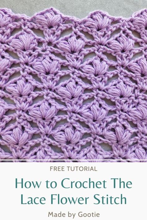 Crochet Stitches Flower, How To Read Crochet Patterns, Pretty Crochet Stitches, Crochet Lace Flower, Crochet Lace Scarf Pattern, Crochet Lace Scarf, Flower Stitch, Fall Crochet Patterns, Fall Crochet