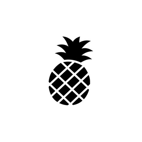 Pineapple Icon, Pineapple Vector, Black Icon, Vector Png, Mock Ups, Beach Theme, Tropical Beach, Psd Templates, Beach Themes