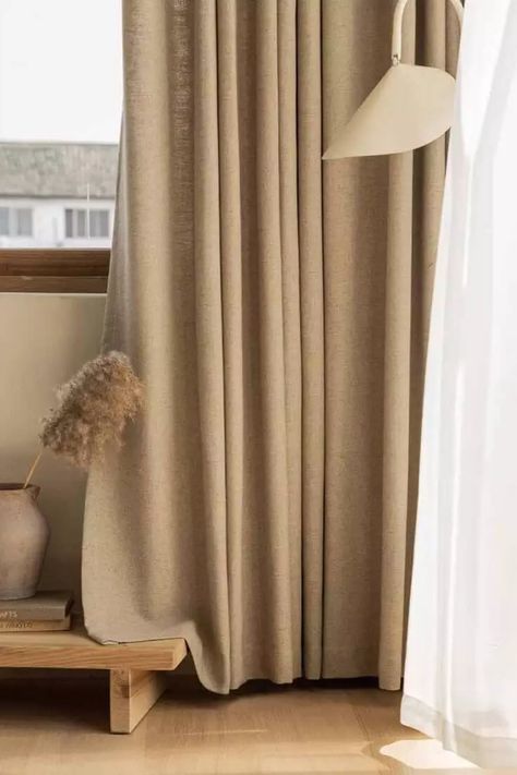 Curtains Aesthetic Bedroom, Short Bedroom Curtains, Black Bedroom Curtains, Bedroom Natural Light, Creative Curtain Ideas, Amazon Curtains, Linen Curtains Living Room, Curtains Aesthetic, Aesthetic Curtains