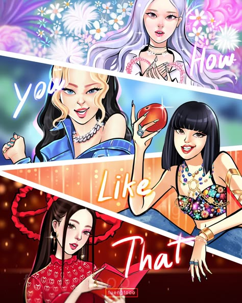 Black Pink Cute, Image Girly, Blackpink Anime, Blackpink Fanart, Black Pink Background, Blackpink Poster, Kpop Drawings, Blackpink Funny, Blackpink Wallpaper