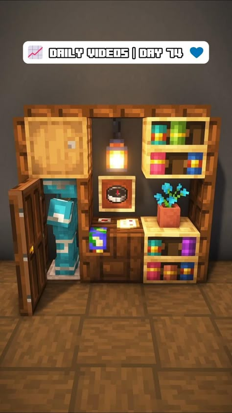 Minecraft Mini Builds, Minecraft Building Tips, Building Tips And Tricks, Minecraft Hacks, Survival House, Minecraft Tutorials, Minecraft Aesthetic, Minecraft Interior, Building Tips