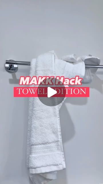 Cute Ways To Fold Towels Bathroom Ideas, Restroom Towel Ideas, Folded Bathroom Towels, Fold Decorative Towels Bathroom, Bathrooms Towels Ideas, How To Decorate A Towel Bar, Folding Towels On Towel Bar, Hang Bath Towels Ideas, Decorative Ways To Hang Bathroom Towels