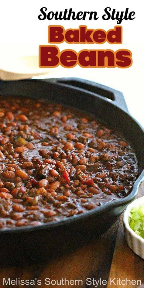 Barbecue Baked Beans, Southern Baked Beans, Beans Baked, Southern Bbq, Best Baked Beans, Easy Baked Beans, Southern Side Dishes, Bbq Baked Beans, Bbq Beans