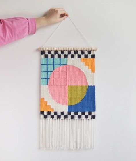 Wall Rug, Colour Combo, Macrame Wall Art, Crochet Tapestry, Weaving Projects, Weaving Art, Tapestry Weaving, Textile Artists, Crochet Motif