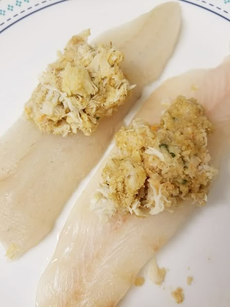 Flounder With Crabmeat, Stuffed Flounder With Crabmeat, Stuff Flounder Recipes, Crab Stuffed Flounder, Italian Fish Recipes, Fish Recipes For Kids, Flounder Fish Recipes, Stuffed Flounder, Walleye Recipes