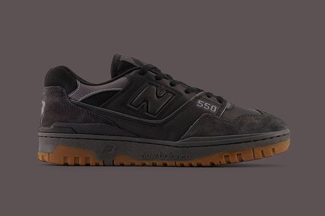 New Balance 550 "Black Gum" now available online New Balance 550 Black, New Balance 574 Black, New Balance 990v3, New Sneaker Releases, Sneaker Bar, Balance 550, New Balance Black, Mens Shoes Black, New Balance 574