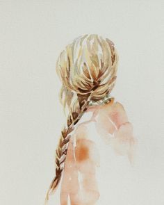 심플한 그림, 수채화 그림, Watercolor Inspiration, Watercolor Portraits, 그림 그리기, Painting Inspiration, Love Art, Colorful Art, Painting & Drawing