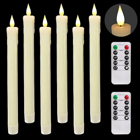 Battery Operated Window Candles, Harry Potter Floating Candles, Led Window Candles, Christmas Window Candles, Diy Floating Candles, Realistic Candles, Wedding Fireplace, Flameless Taper Candles, Led Taper Candles