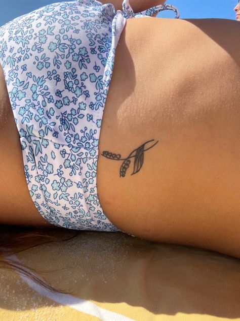 small tiny tattoo black lavender plant on ribs beach bathing suit summer Bailey Tattoo, Lavender Tattoo, Infinity Tattoo, Lavender, Tattoos