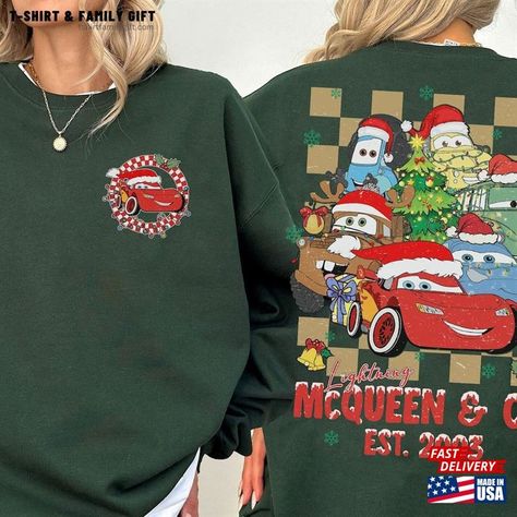 Retro Lightning Mcqueen Christmas Sweatshirt Pixar Cars Shirt Movie Hoodie T-Shirt Check more at https://tshirtfamilygift.com/product/retro-lightning-mcqueen-christmas-sweatshirt-pixar-cars-shirt-movie-hoodie-t-shirt/ Car Shirts, Pixar Cars, Lightning Mcqueen, Movie T Shirts, Trending Tshirts, Christmas Sweatshirts, Family Gifts, Family Shirts, Pixar