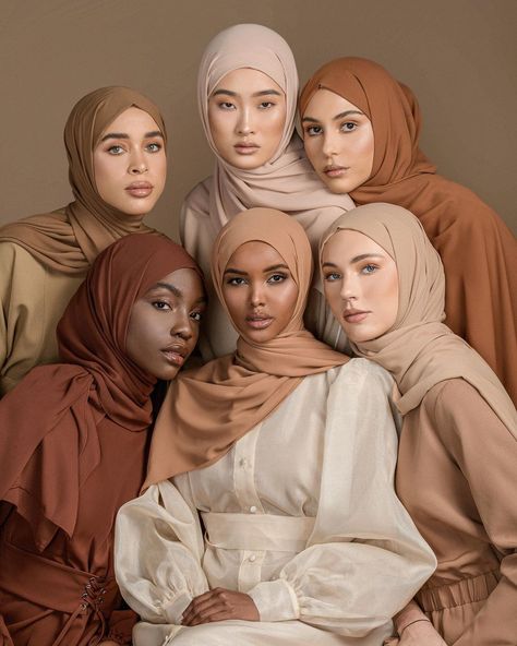 Nude Hijab Shades, Hijab Fashion Photography, Hijabi Scarf, Model With Hijab, Hijab Fashion Photoshoot, Woman With Hijab, Hijab Photoshoot Ideas At Home, Muslim Photography, Fashion Brand Photography