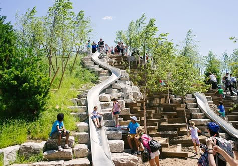 Governors Island Slide Hill Governors Island, Art Adventure, New York Harbor, Neverending Story, Hill Park, Natural Playground, Island Park, Flood Zone, Children Play