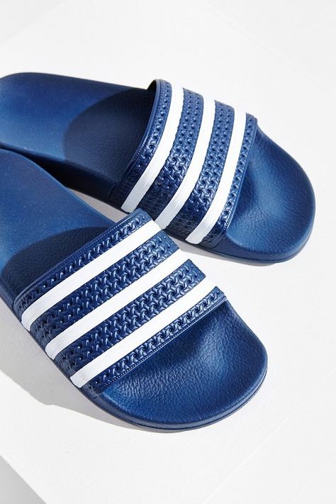 Adidas Originals Adilette Pool Slide Adidas Slides Outfit, Adidas Flip Flops, Slides Outfit, Adidas Slides, Pool Slide, Cute Slippers, Sandals Outfit, Adidas Adilette, Flip Flop Slippers