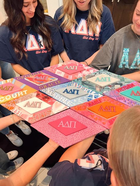 Adpi Diamond Board, Prom 23, Alpha Delta Pi, Alpha Delta, Kappa Delta, Bid Day, Greek Life, Big Little, Board Ideas