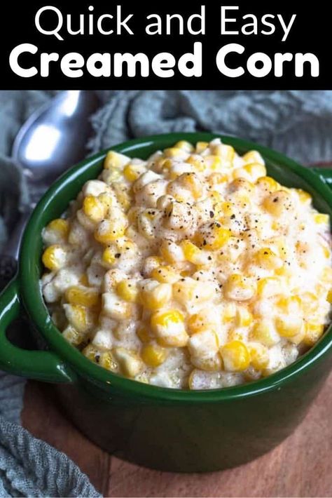 Homemade Creamed Corn in the Instant Pot is about to make your weeknight dinners so much easier and delicious. With a 3 minute cook time, you'll have a family favorite side on the table in no time! Easy Creamed Corn, Homemade Creamed Corn, Homemade Cream Corn, Cream Cheese Corn, Easy Cranberry Sauce, Corn Side Dish, Creamy Pesto Pasta, Stove Top Recipes, Creamy Pesto