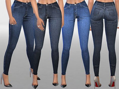 Sims 4 CC's - The Best: Skinny Jeans by Pinkzombiecupcakes Cc Jeans, White Converse Outfits, Alpha Cc, The Sims 4 Pc, Cc Clothes, The Sims 4 Download, Sims 4 Downloads, Sims Four, Sims4 Clothes