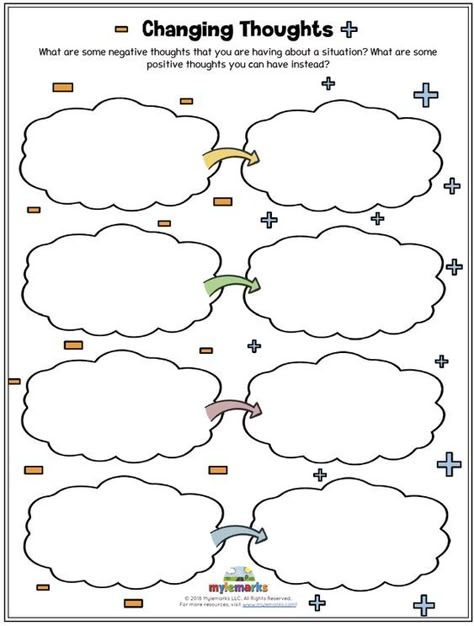 Changing Thoughts Worksheet, Thoughts Vs Feelings Worksheet, Thought Stopping Worksheet, Changing Negative Thoughts To Positive Worksheet, Flexible Thinking Worksheets, Therapeutic Group Activities For Teens, Reframing Negative Thoughts Worksheet, Cbt Therapy Worksheets For Teens, Mental Health For Kids Activities