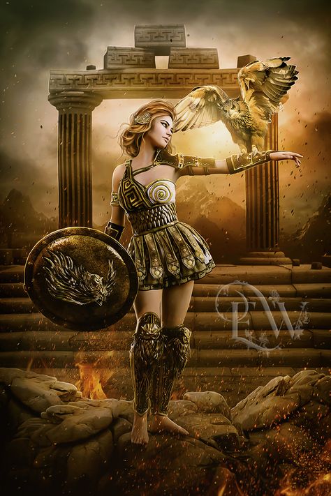 Athena Greek Goddess Warrior art print Athena Greek Goddess, Greek Goddess Art, Greek Mythology Tattoos, Greek Warrior, Mythology Tattoos, Greek Gods And Goddesses, Shoulder Tattoos, Greek And Roman Mythology, Greek Mythology Art