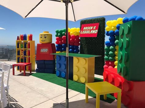 Lego Prop Rentals For @gayaevent Visit www.PlatinumPropRentals.com For Pricing. 310-357-3900 Large Party Props, Lego Party Decorations, Store Exterior, Lego Themed Party, Lego Theme, Lego Decorations, Birthday Party Props, Blueberry Tart, Lego Birthday Party