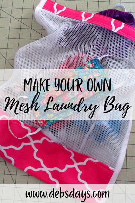 Mesh Laundry Bag Diy, Laundry Bags Diy, Sashiko Projects, Sewing Tutorials Bags, Sew Bags, Mesh Bags, Bags Diy, Laundry Bags, Sew Ins